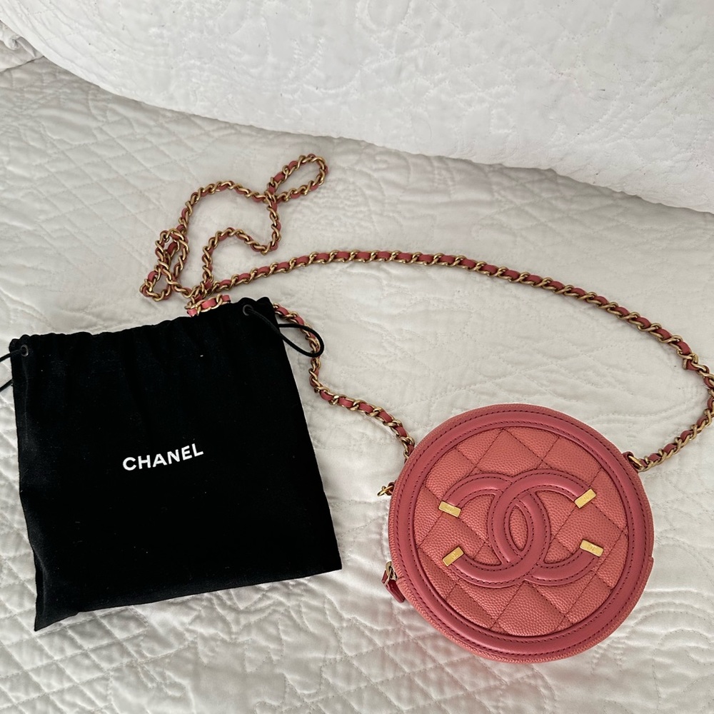 Mini Chanel round crossbody bag